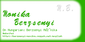 monika berzsenyi business card